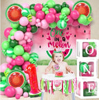 One In A Melon Party Decorations, Watermelon 1st Birthday Decorations Girl, ONE Balloon Boxes, Backdrop, Watermelon Balloon Arch First Bday