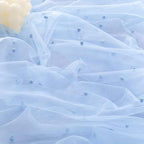 Pearl Table Runner Tulle Blue Summer Cheesecloth 10FT Gauze Cheese Cloth Sheer Chiffon Dining Wedding Birthday Party Baby Shower Bridal