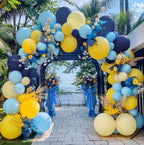 Blue and Yellow Balloons Navy Royal Blue Balloon Garland Arch Kit For Happy Birthday Summer Baby Shower Bridal Shower Lemon School Party