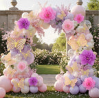 22Pcs 3 Sizes Large Butterfly Party Decorations 3D Giant Pastel Flowers Decors 2 Layer Paper Butterfly 12" 10" 8" Paper Flowers for Birthday