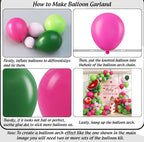 Fruit Balloon Garland Arch Kit - 157Pcs Watermelon Balloons Hot Pastel Pink Lime Green Balloon Arch Kit for Summer One in a Melon Theme Bday