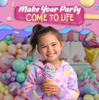 ALL-IN-1 Ice Cream Balloon Arch Kit with BONUS Ice Creams & Sprinkle Balloons for Ice Cream Party Decorations - Candyland Balloon Arch