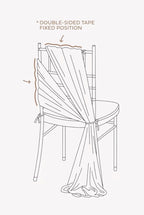 Wedding Chair Sashes Cover Aisle Decorations Draping Fabric Wrinkle-Free with Tie 16 Pcs Dusty Blue & Navy for Party Ceremony Reception