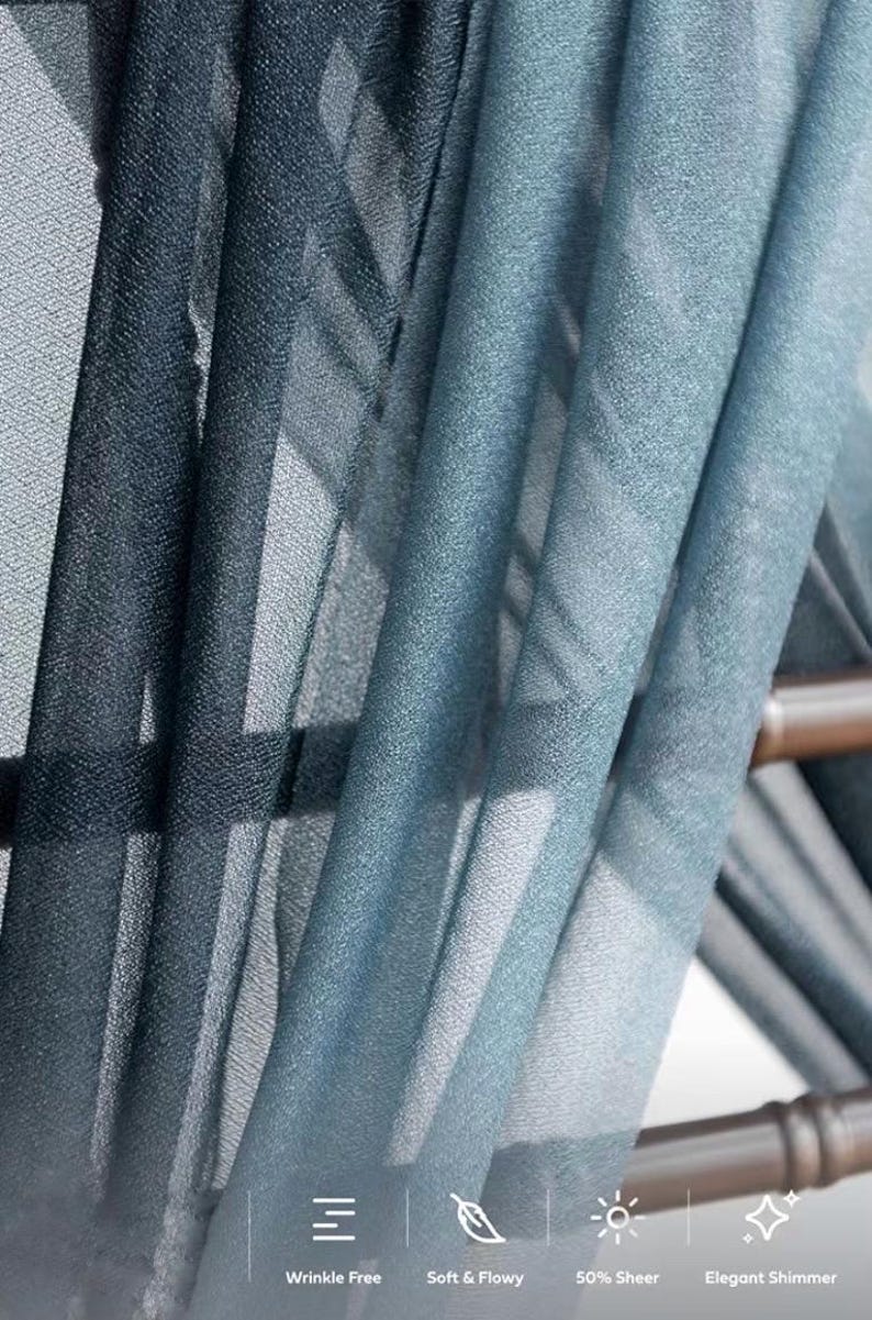 Wedding Chair Sashes Cover Aisle Decorations Draping Fabric Wrinkle-Free with Tie 16 Pcs Dusty Blue & Navy for Party Ceremony Reception