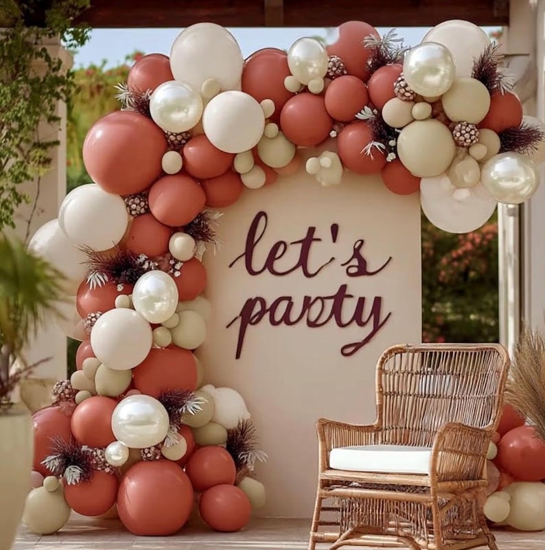 Dusty Pink Balloon Garland Double Stuffed Mauve Pink Balloons Pearl White Sand Balloon Arch Kit for Bridal Shower Birthday Wedding