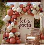 Dusty Pink Balloon Garland Double Stuffed Mauve Pink Balloons Pearl White Sand Balloon Arch Kit for Bridal Shower Birthday Wedding