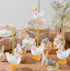 Silly Goose Cake Candle Holders with Birthday Candle One Birthday Party Supplies Mini Cute Cake Topper Stand Candlestick for Kids Party