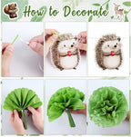 Woodland Baby Shower Decorations 14 Pcs Baby Shower Decorations with Welcome Baby Banners Paper Lantern Paper Flower Pom Poms Indoor & Outdo