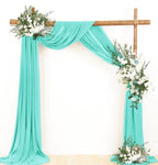 Wedding Arch Draping Fabric 30'' x 18FT Sheer Chiffon Arch Drape Backdrop 1 Panel Teal Drape for Summer Wedding Bridal Shower Baby Shower