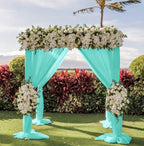Wedding Arch Draping Fabric 30'' x 18FT Sheer Chiffon Arch Drape Backdrop 1 Panel Teal Drape for Summer Wedding Bridal Shower Baby Shower