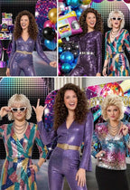 301pcs Disco Party Decorations for 70s, All-in-one 70s Party Decorations for 25 Guests, with No-DIY Banner Thick Plates and Disco Balloon
