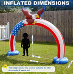 8.5 x 6.2 Ft Outdoor Sprinkler for Kids Age 3-7 Years Old - 250th Anniversary Eagle Arch Inflatable Kid Sprinklers for Yard - Water Park