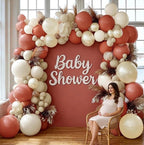 Dusty Pink Balloon Garland Double Stuffed Mauve Pink Balloons Pearl White Sand Balloon Arch Kit for Bridal Shower Birthday Wedding