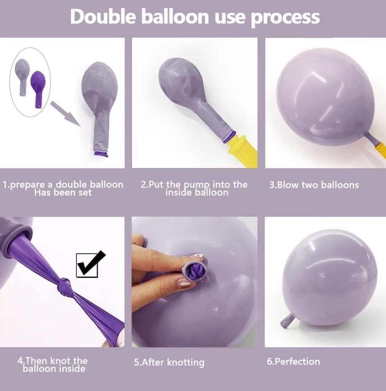 Purple White Balloon Garland Double Stuffed Light White Lilac Balloons Pearl Balloon Arch Kit For Lavender Fairy Birthday Baby Shower Weddin