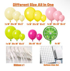 Pink Green Yellow Margs and Matrimony Balloon Arch kit for Beach Bachelorette Last Toast Final Fiesta Bridal Shower Margarita Party Decor