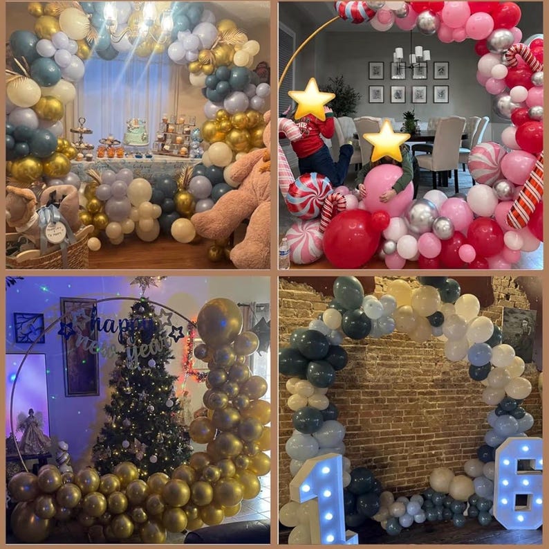6.6FT Balloon Arch Stand,Metal Round Arch Backdrop Stand for Parties,Circle Balloon Arch Frame Wedding Arches with Upgrade base for Ceremony