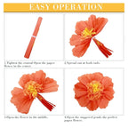 40 Pack Tropical Party Decorations Supplies Large Tissue Paper Hibiscus Flowers Faux Palm Leaves Set for Hawaiian Luau,Safari,Mexican Fiesta