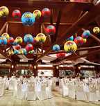 6 Pcs Hero Themed Party Decorations Fun Hero Paper Lanterns Hanging Comic Wow Zap Boom Lanterns for Adults Birthday Party Supplies