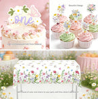Wildflower 1st Birthday Decorations, 151 PCs Our Little Wildflower is Turning One Birthday Party Supplies with Balloon Boxes, Banners, Flora
